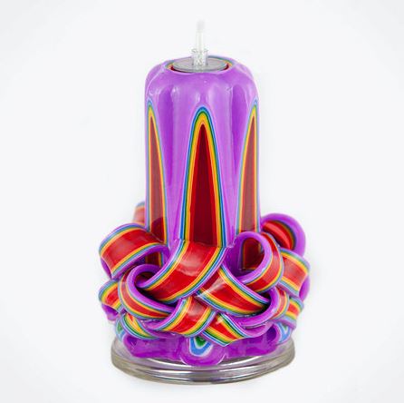 Colour braided candle