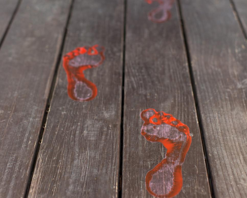Diy bloody footprints