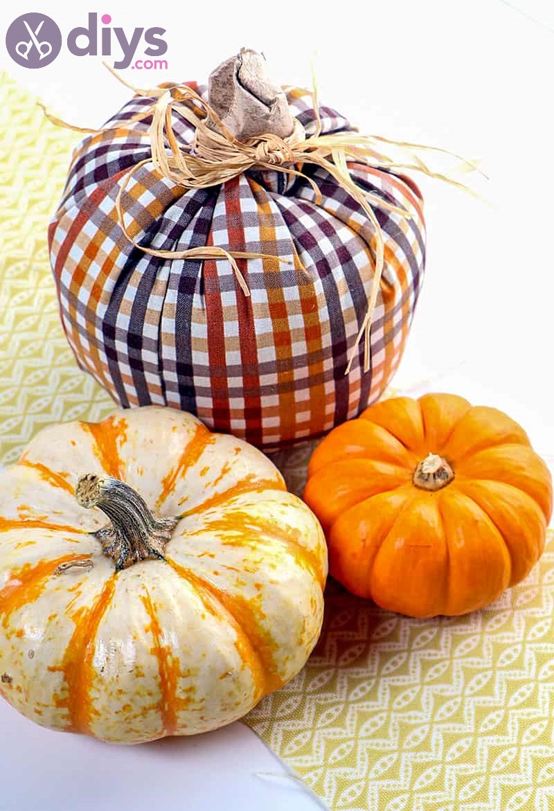 Fabric pumpkins homemade halloween decorations