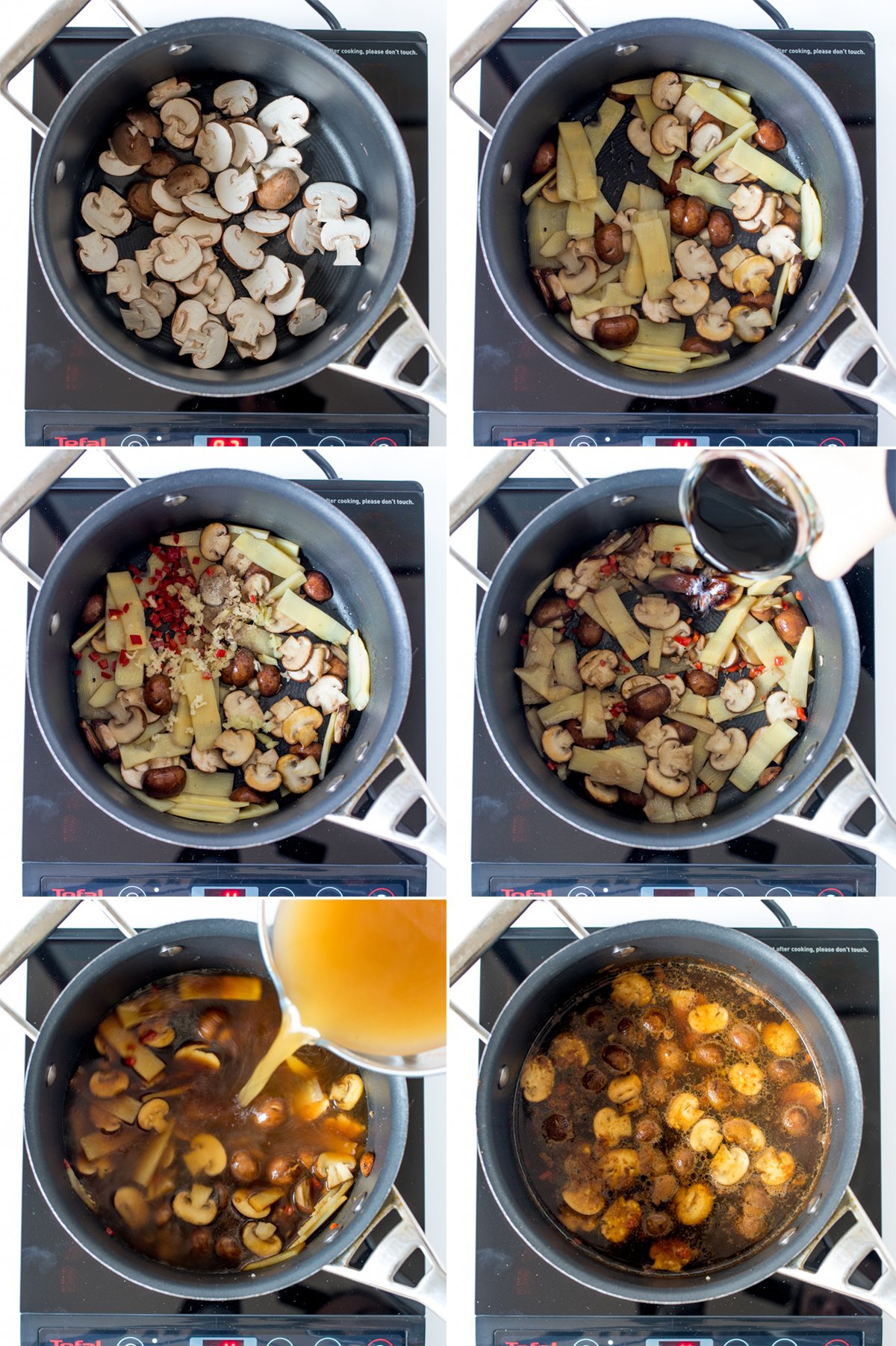 Hot and sour chicken noodle soup step1 collage