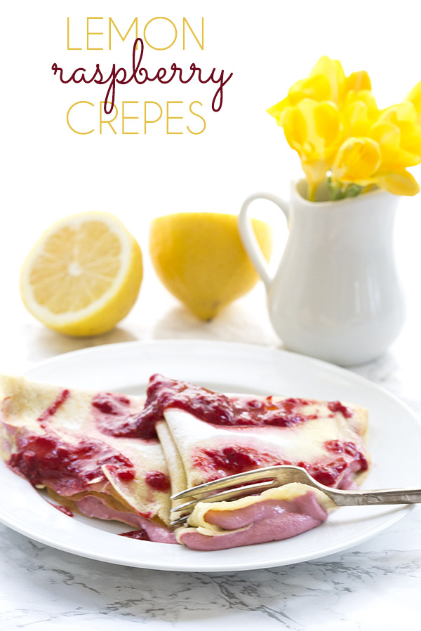 Lemon raspberry crepes