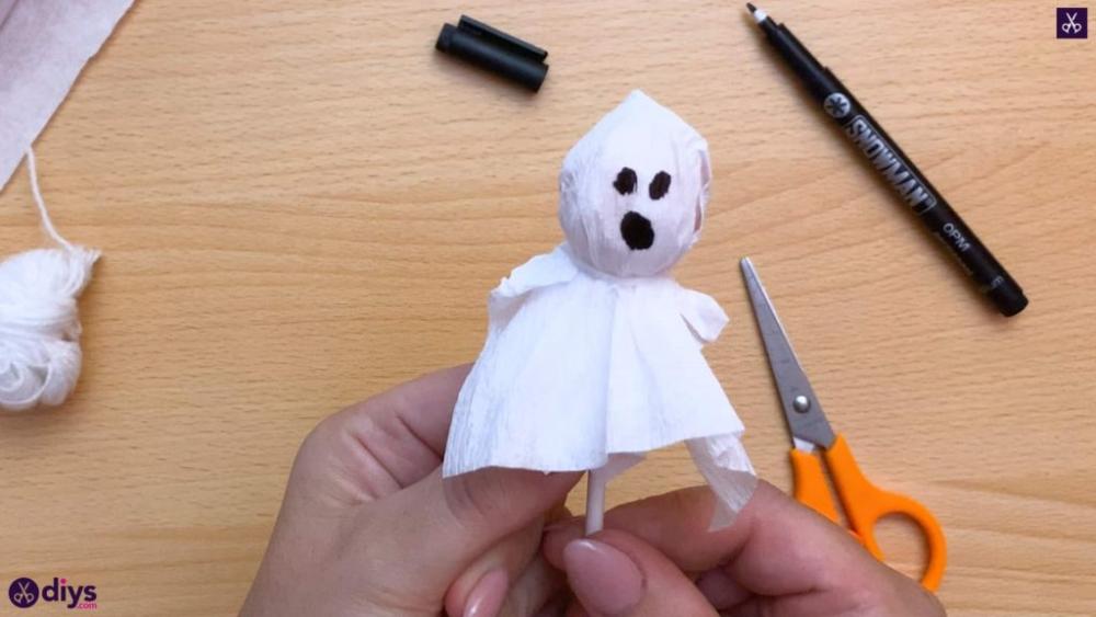 Lollipop ghost diy halloween decorations