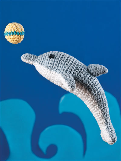 Playful crocheted dophin