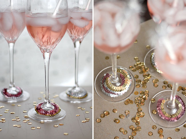 Sequinned cocktail rings