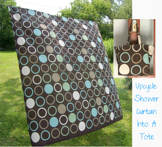 Shower curtain tote bag