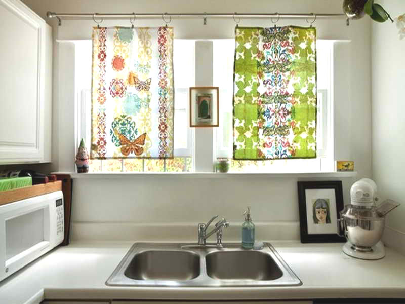 Tea towel curtains