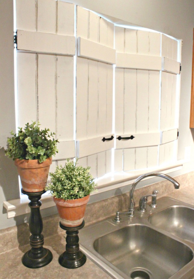 Upcycled kitchen shutters