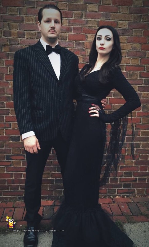Addams family couples costumes