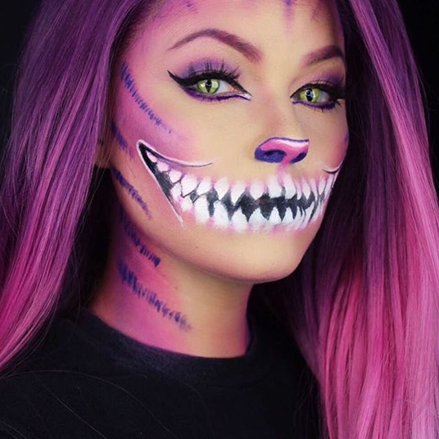 Cheshire cat creative halloween makeup