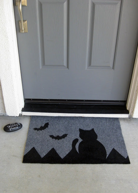 Cat Doormat Outdoor Halloween Decorations