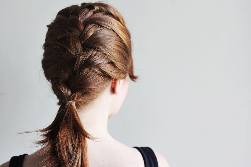 Pretty Hairstyle with a Classic French Braid