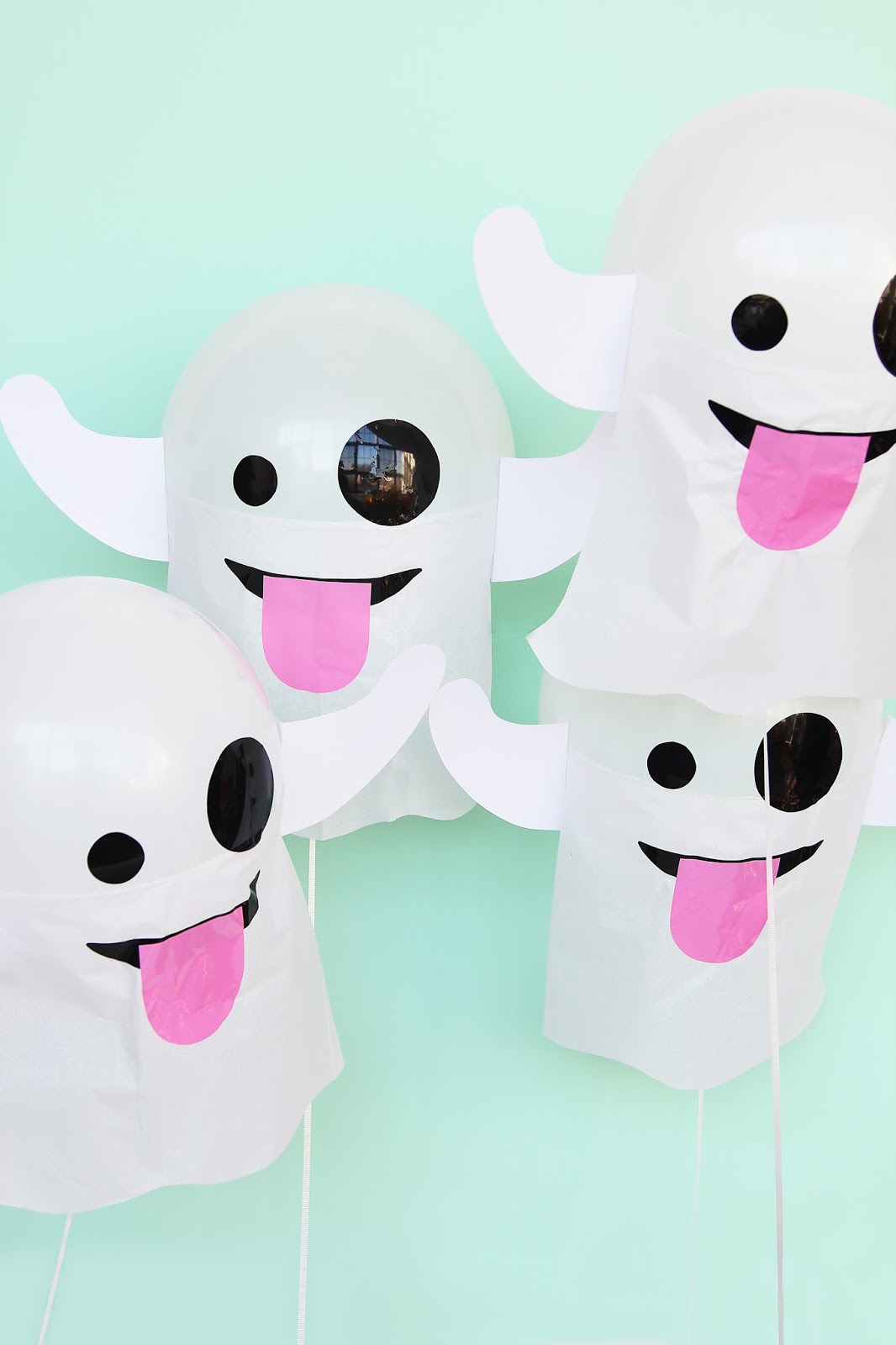 Ghost Emoji Balloons - Indoor Halloween Decorations