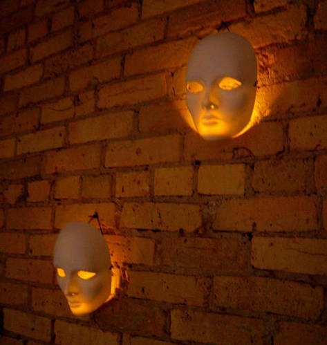Glowing Faces Scary Halloween Decorations