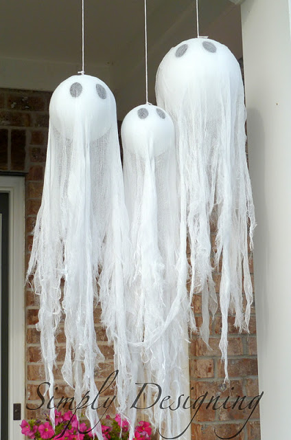 Diy hanging ghosts