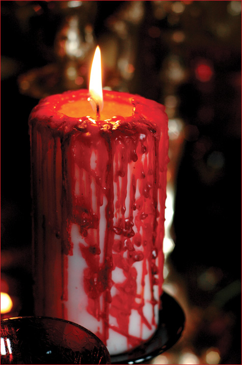 Bloody Candle Halloween Decoration Idea