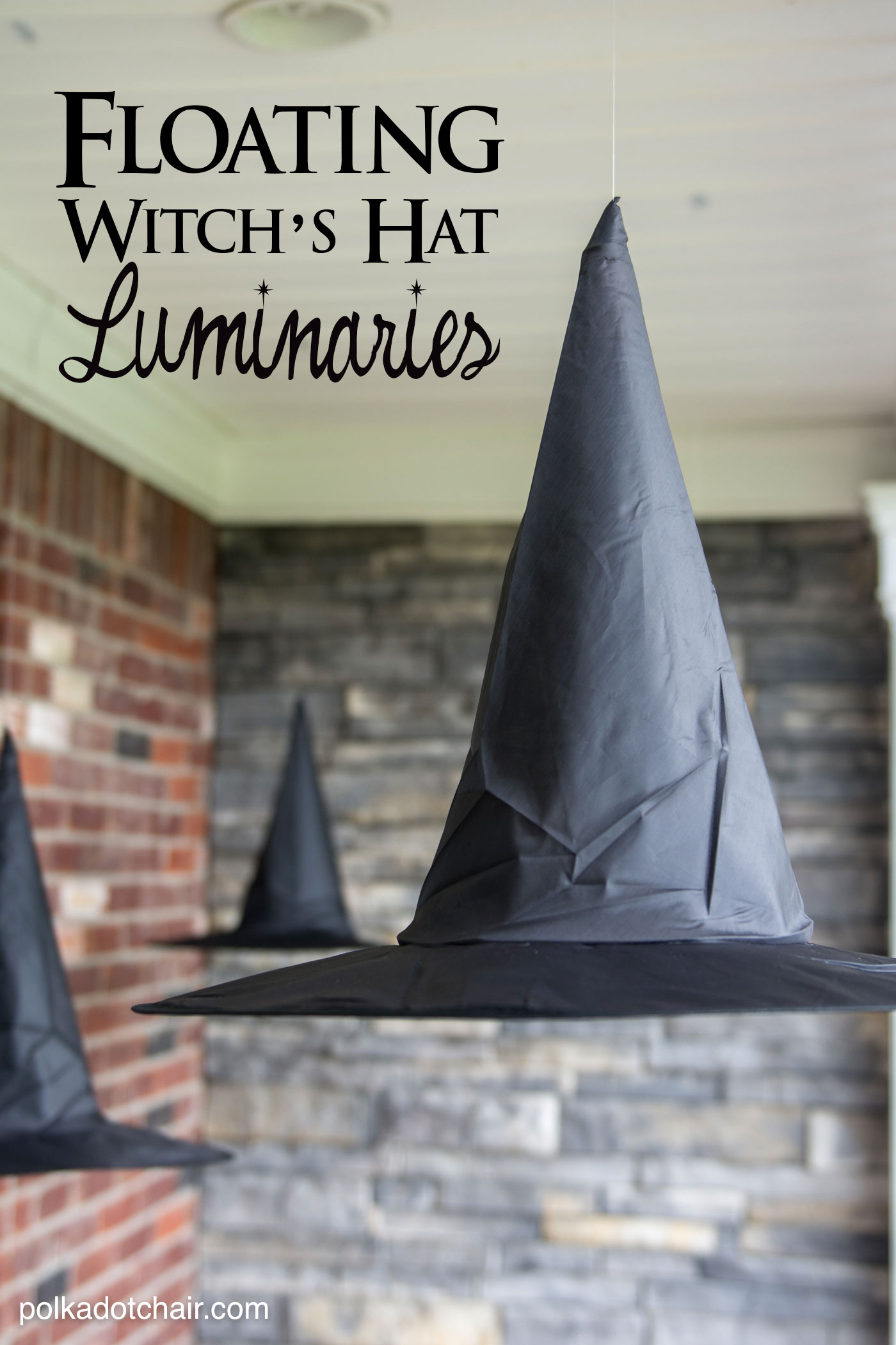Halloween House Decorations - Floating Witch Hats