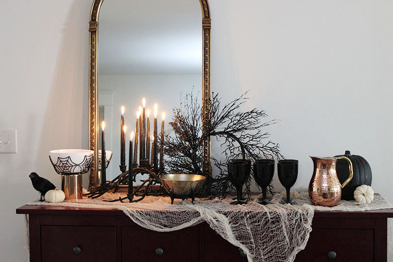 Halloween Party Decor Simple Buffet Styling