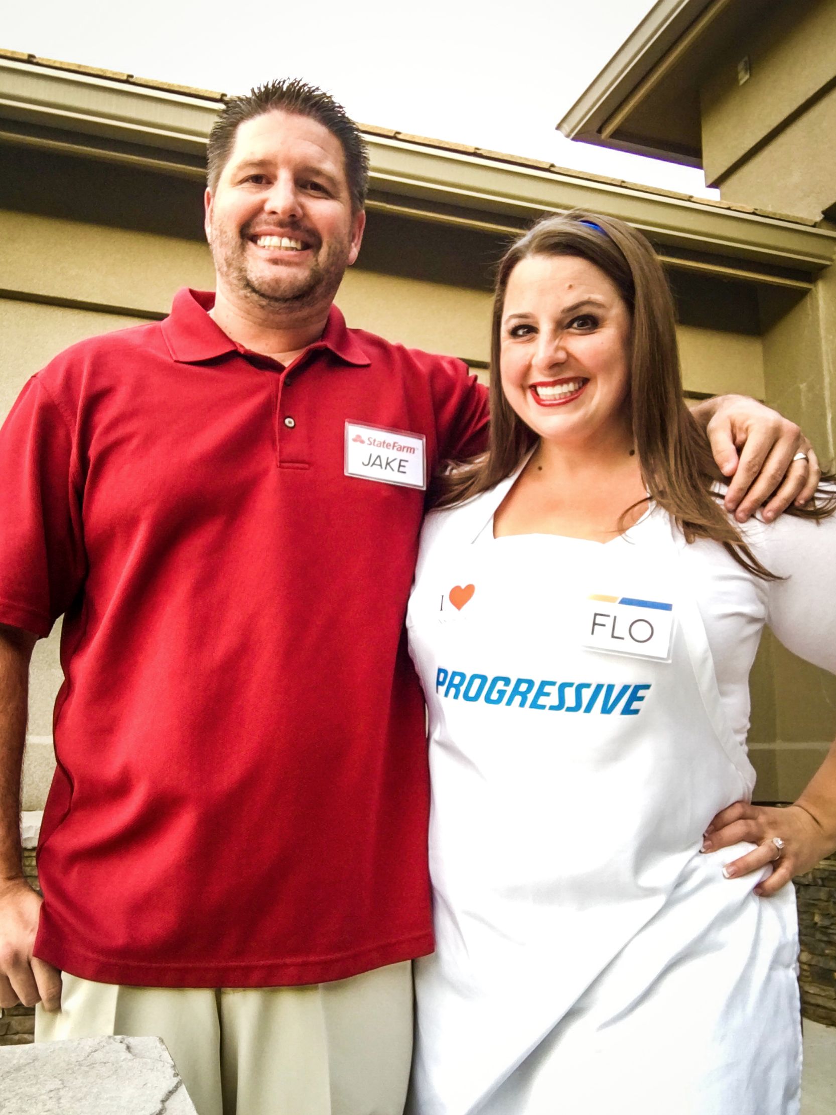 Easy Couple Halloween Costumes - Jake From State Farm and Flo From Progressive