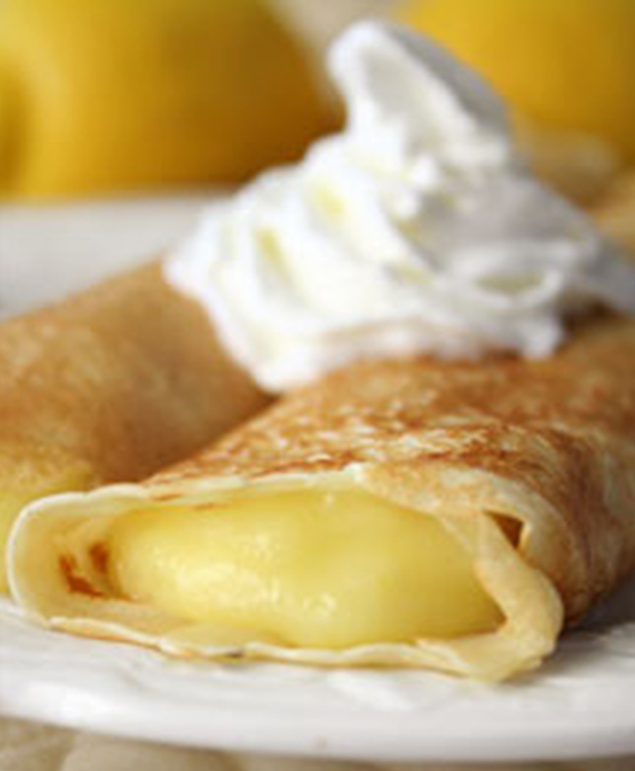 Lemon cream crepes