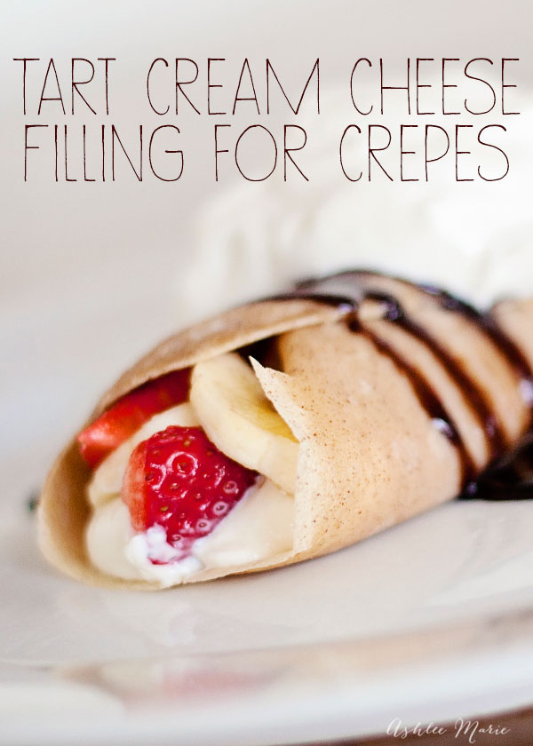 Tart cream cheese crepe filling