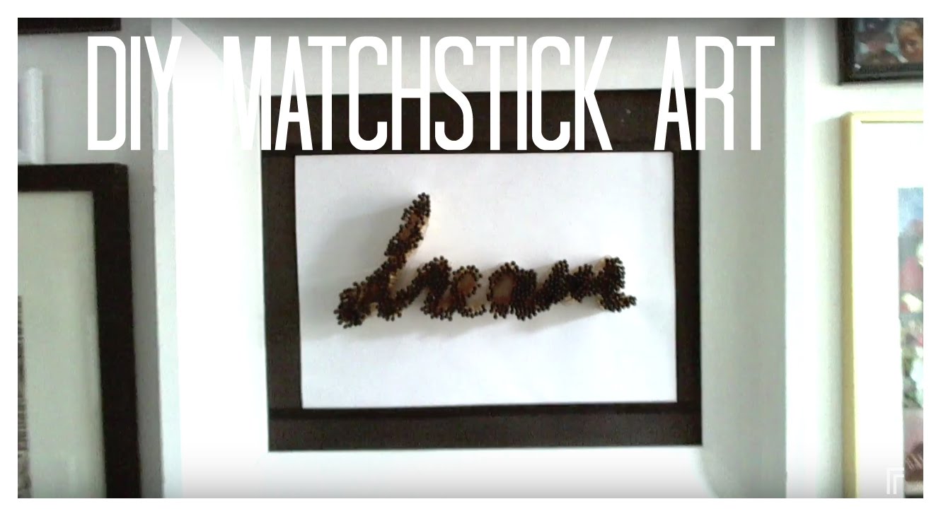 3d matchstick wall art