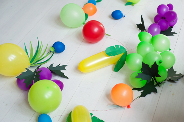 Balloon fruit garland