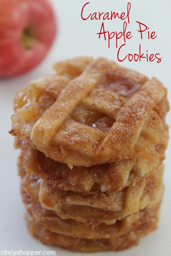 Caramel apple pie cookies