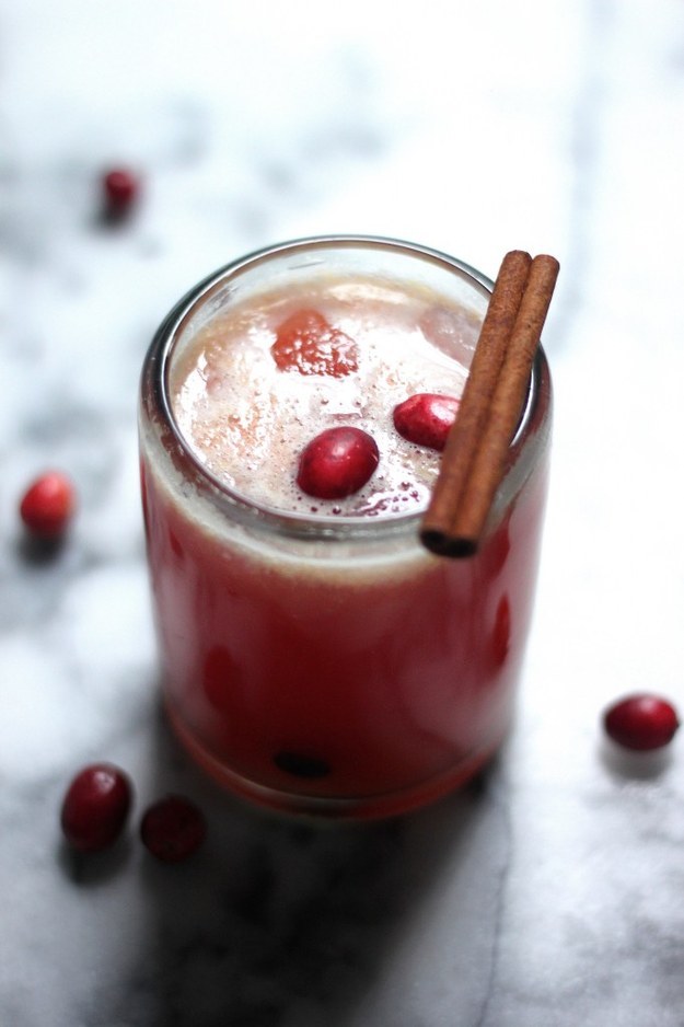 Cranberry cinnamon whiskey sour