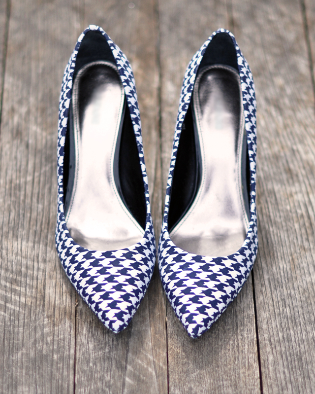 Diy houndstooth shoes