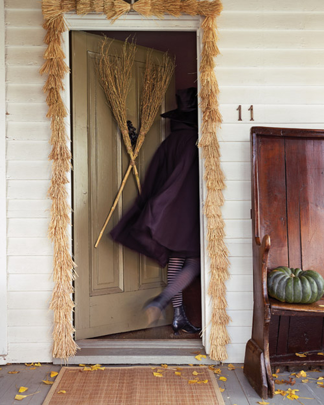 Broom Garland Halloween Witch Decor