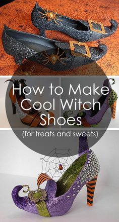 Halloween Witch Decor Shoes