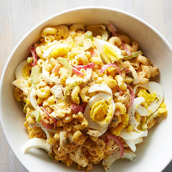 Deviled egg pasta salad