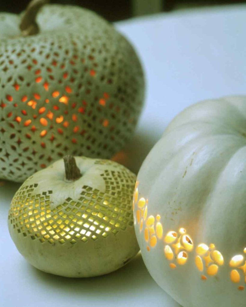 Pumpkin Carving Idea - Lace