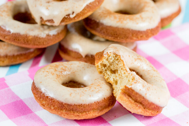 Breakfast just got interesting with these maple-glazed baked vanilla donuts!
