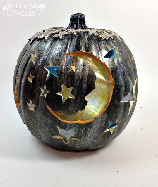Pumpkin Carving - Moon and Star Foam Pumpkin