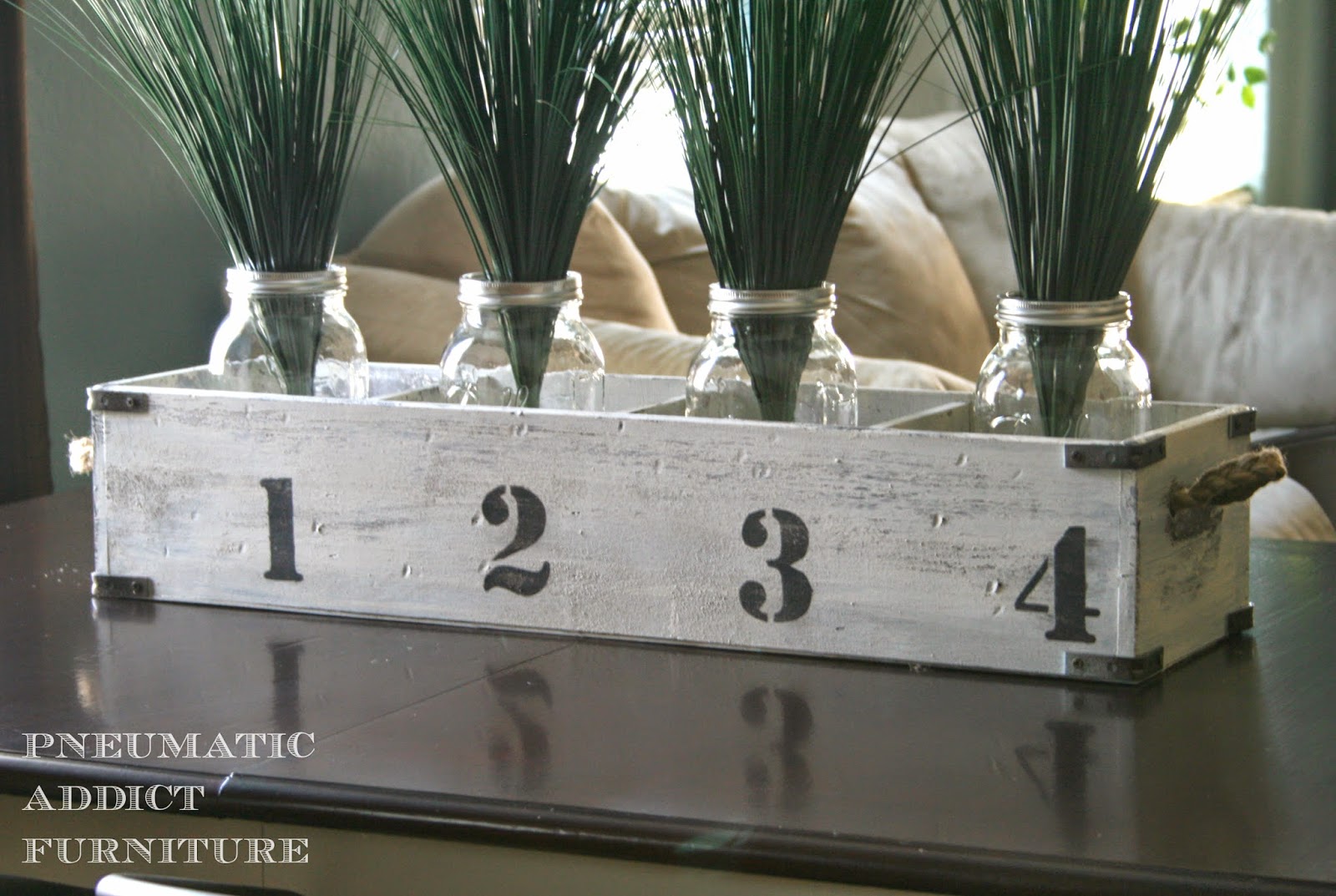 Numbered crate vase