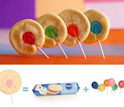 Rainbow cookie pops