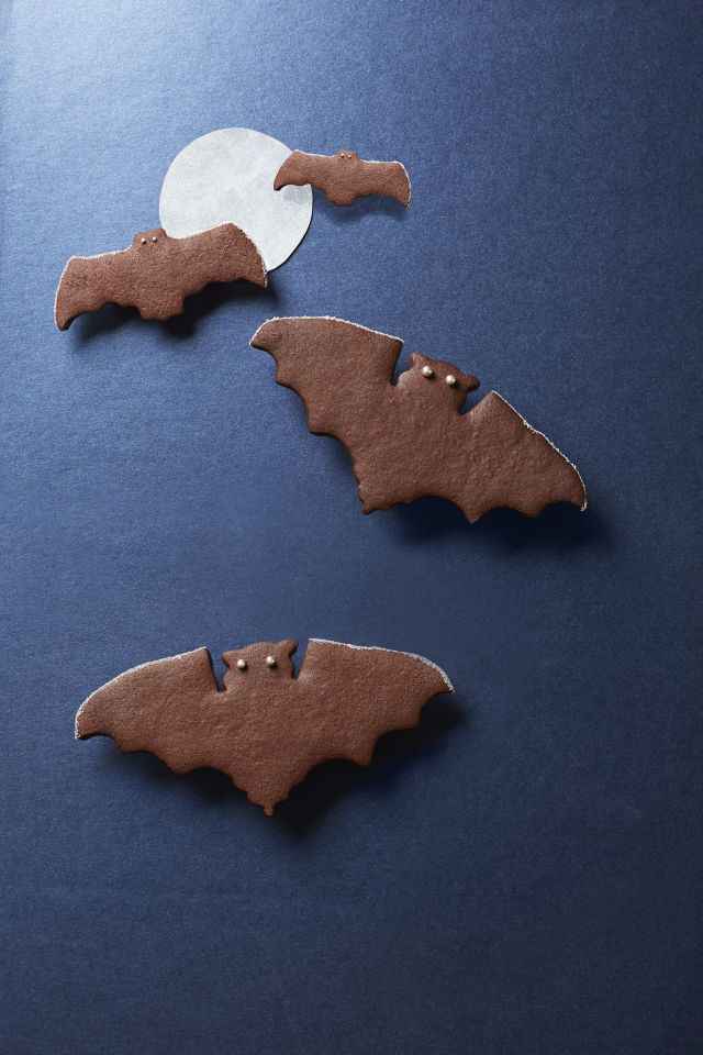 Halloween Snacks: Spice Chocolate Bat Cookies