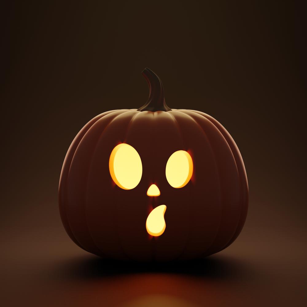 Surprised face cute halloween pumpkin idea