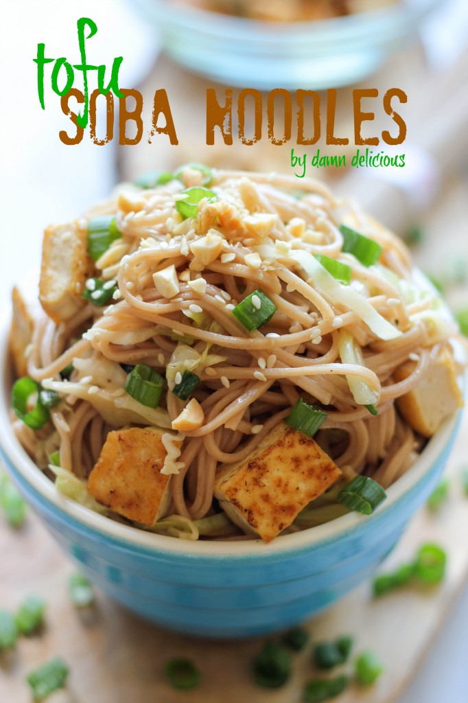 Tofu soba noodles