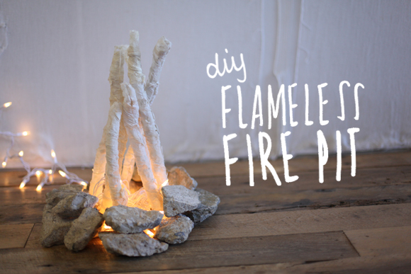 Flameless Fire Pit - Easy Christmas Crafts for Kids