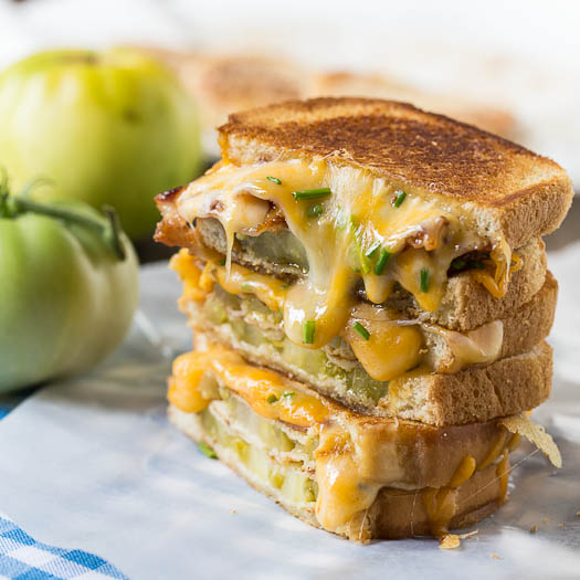 Fried green tomato grilled cheese