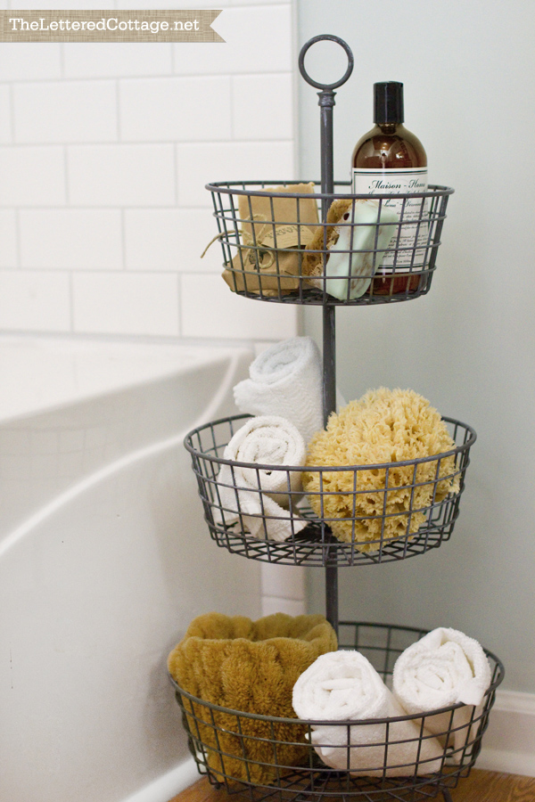 Fruit basket storage bathroom