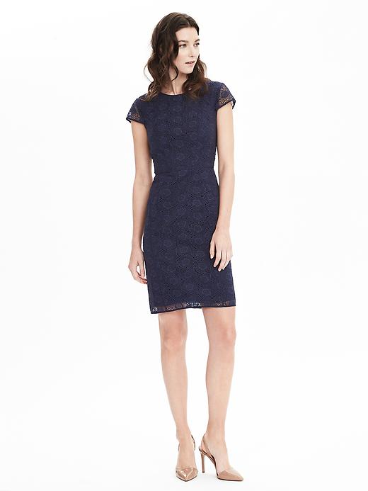 banana republic lace sheath dress