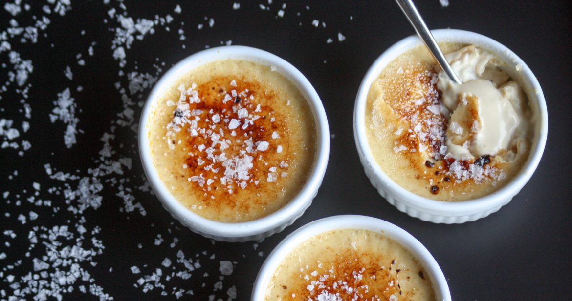 Salted butterscotch creme brulee