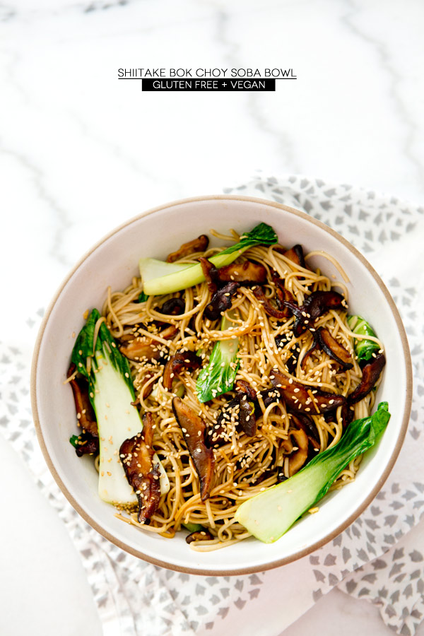 Shiitake bok choy noodle bowl a house in the hills 6b