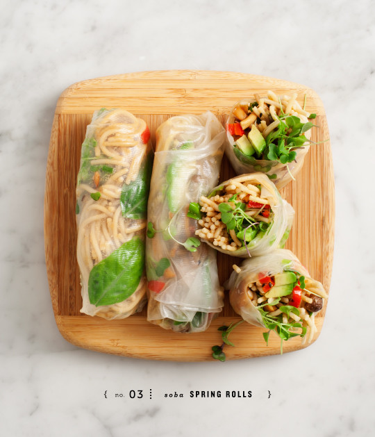 Soba noodle spring rolls