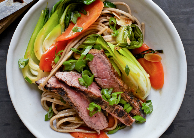 Steak and soba stir fry