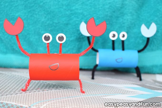 Toilet paper roll crab