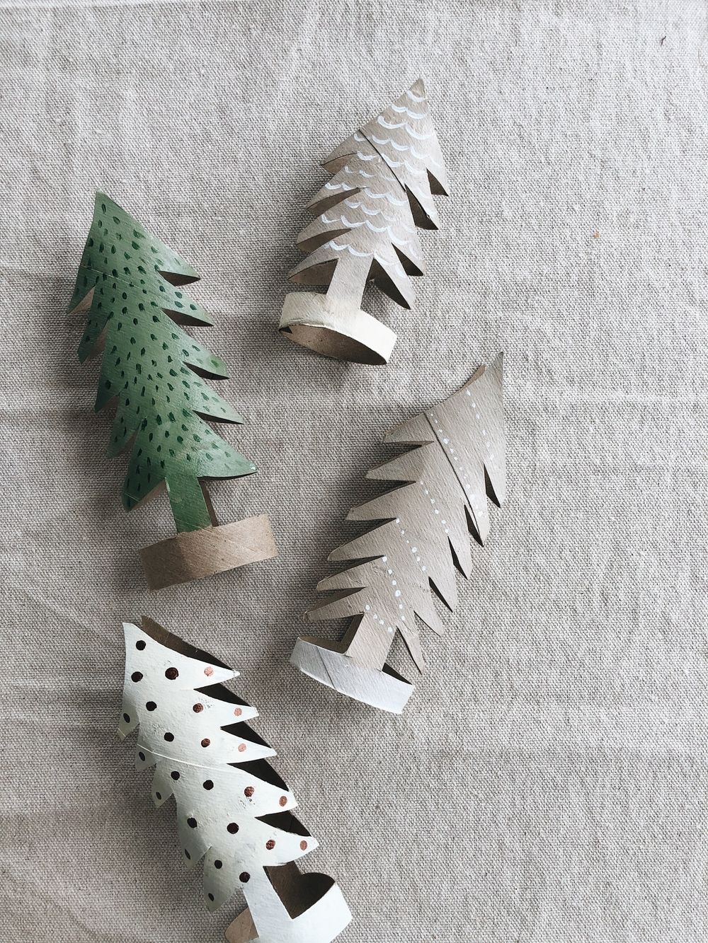 Toilet paper roll tree forest